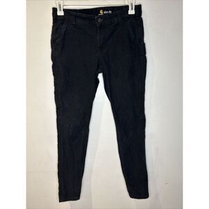 Carhartt‎ 103224-001 Slim Fit Black Crawford Work Pants Women's Size 8